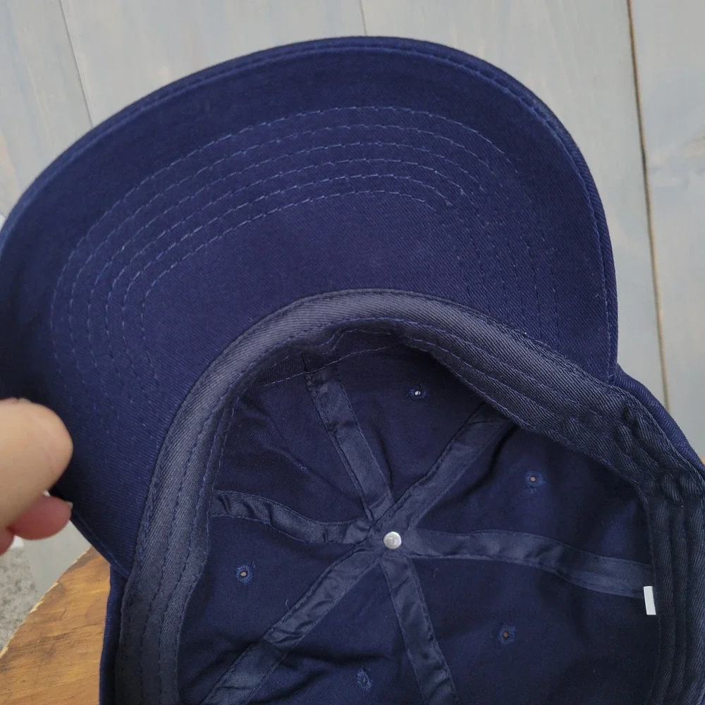 Samuel Adams Baseball Cap Mens OS Navy Blue Adjustable Logo Patch Dad Hat